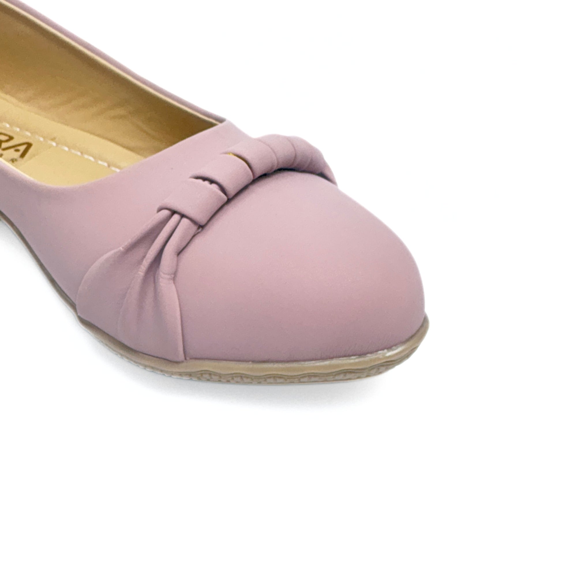 Girls Casual & Party Wear Bellies for Kids | Blush Pink Matte Finish with Front Knot Detail | Soft Inner Lining | Comfortable Flat Sole | Easy Slip-On | Size 4 UK