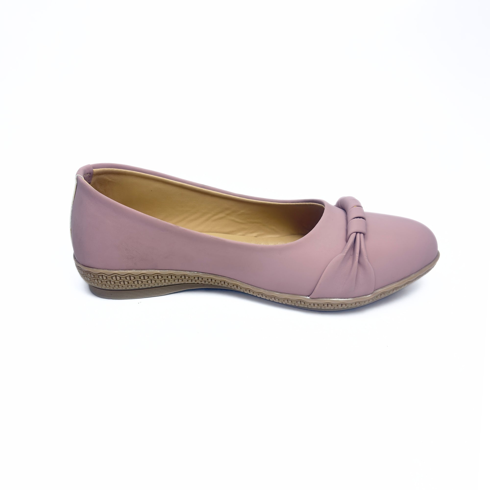 Girls Casual & Party Wear Bellies for Kids | Blush Pink Matte Finish with Front Knot Detail | Soft Inner Lining | Comfortable Flat Sole | Easy Slip-On | Size 1 UK