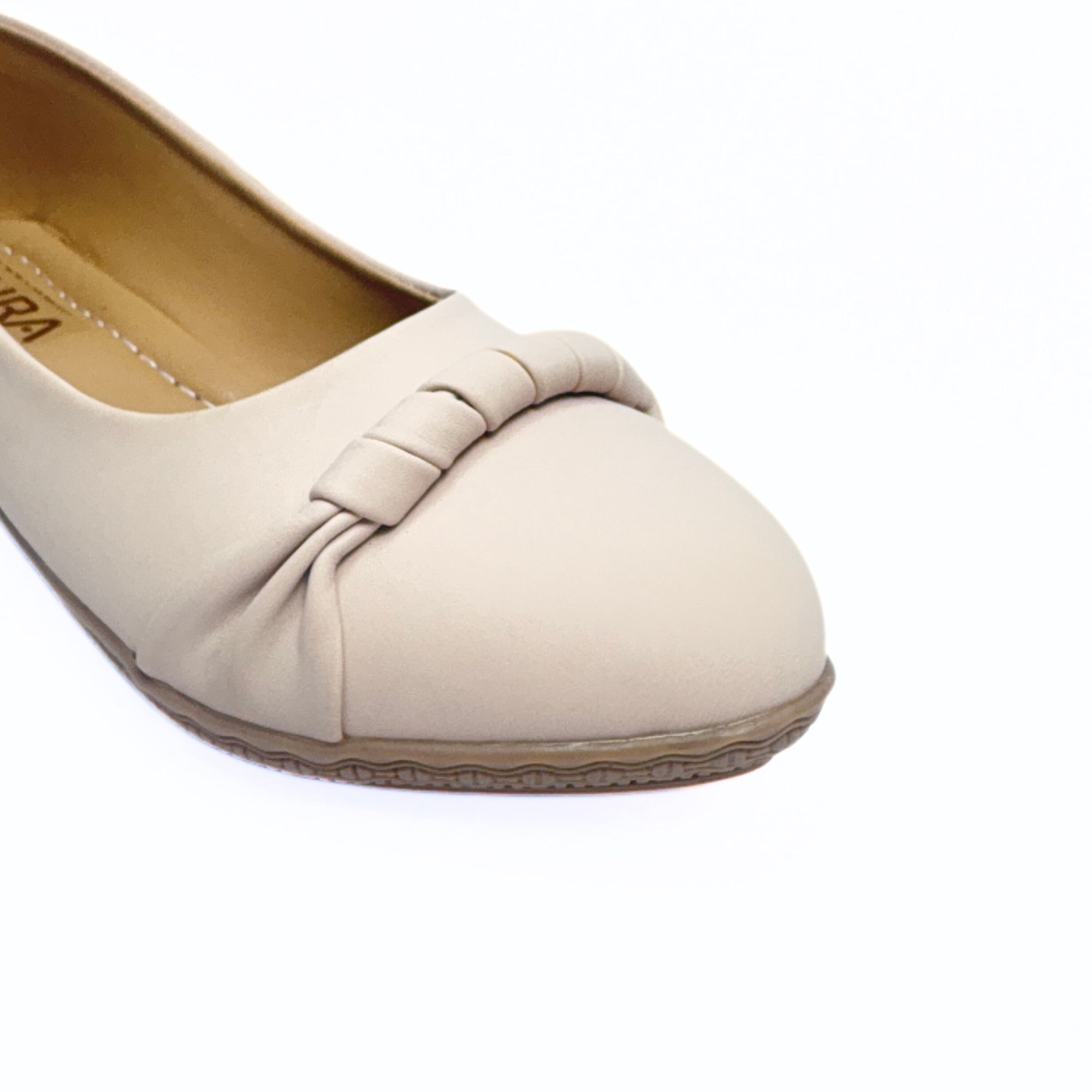 Girls Casual & Party Wear Bellies for Kids | Ivory Cream Pointed Toe Flats with Braided Knot Detail | Soft Cushioned Insole | Comfortable Slip-On Shoes | Size 1 UK