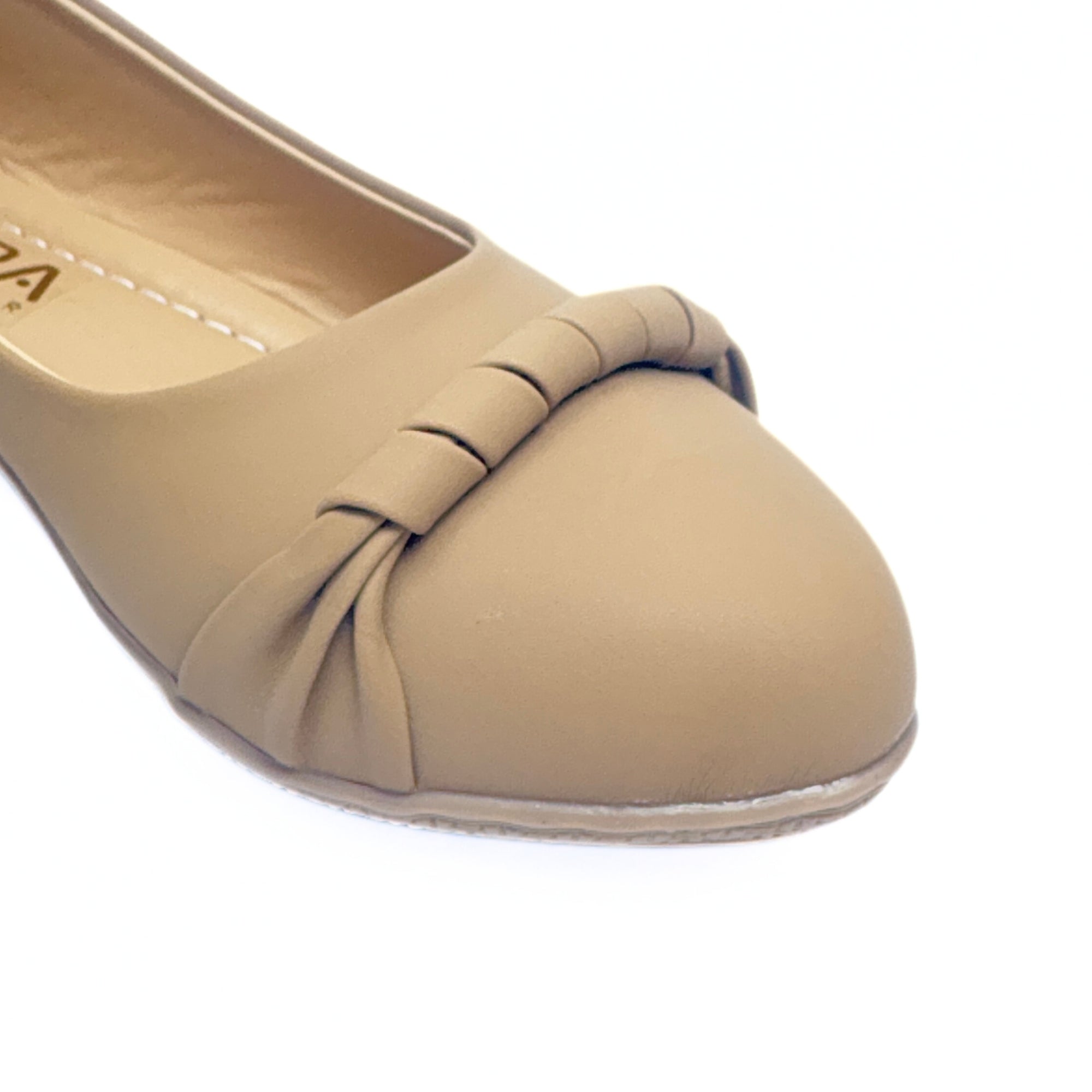 Girls Casual & Party Wear Bellies for Kids | Nude Beige Matte Finish with Front Knot Detail | Soft Inner Lining | Comfortable Flat Sole | Easy Slip-On | Size 2 UK