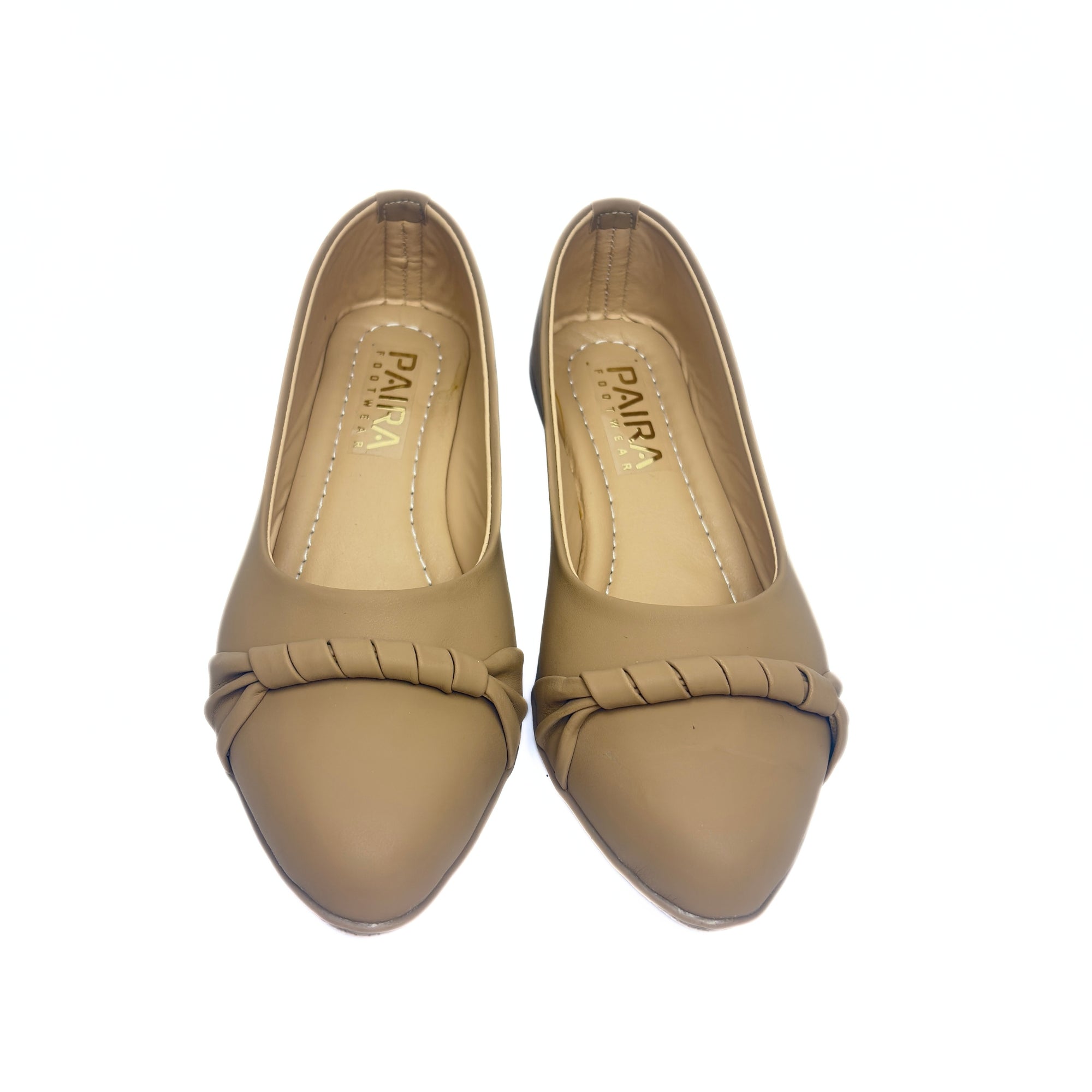 Girls Casual & Party Wear Bellies for Kids | Nude Beige Matte Finish with Front Knot Detail | Soft Inner Lining | Comfortable Flat Sole | Easy Slip-On | Size 4 UK