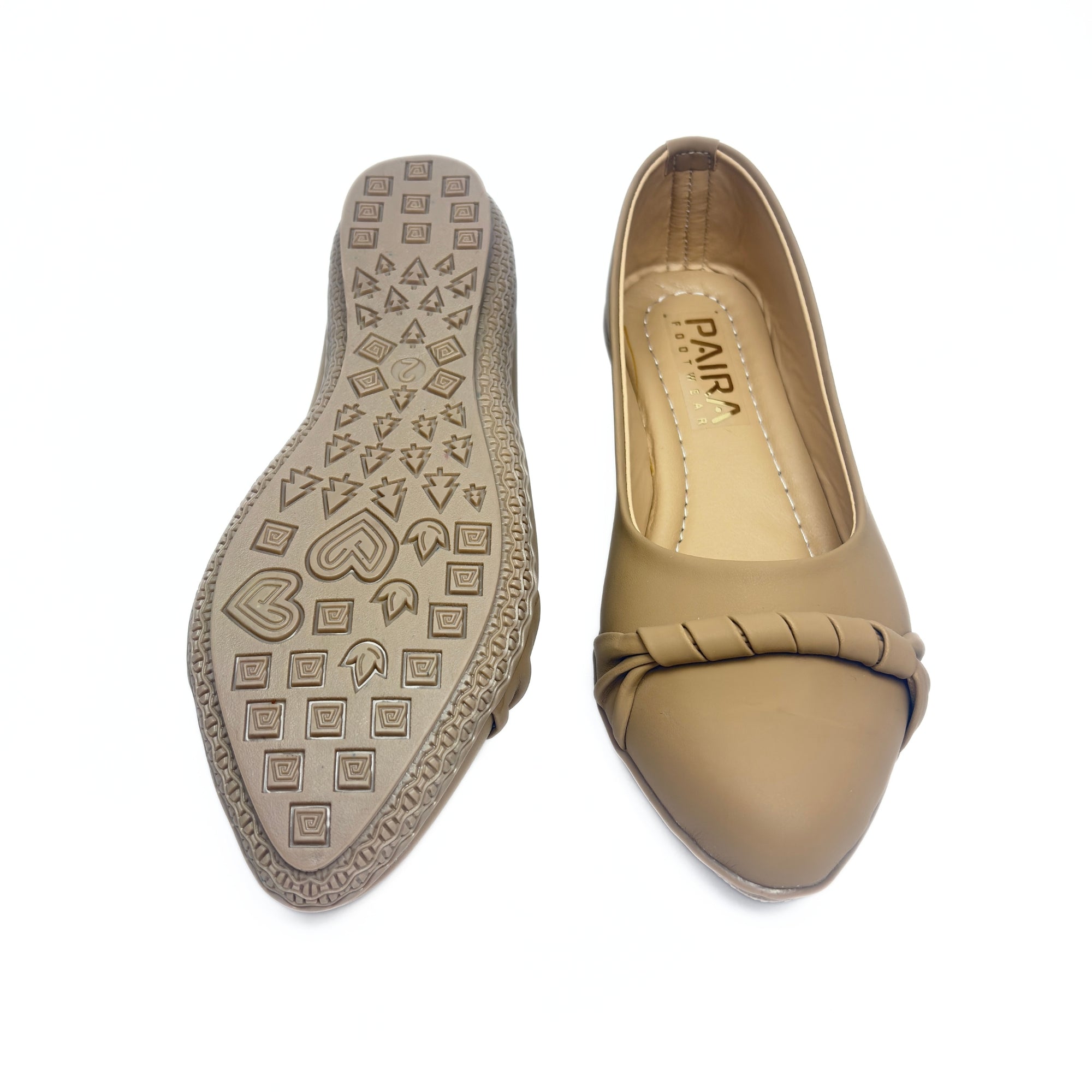 Girls Casual & Party Wear Bellies for Kids | Nude Beige Matte Finish with Front Knot Detail | Soft Inner Lining | Comfortable Flat Sole | Easy Slip-On | Size 5 UK