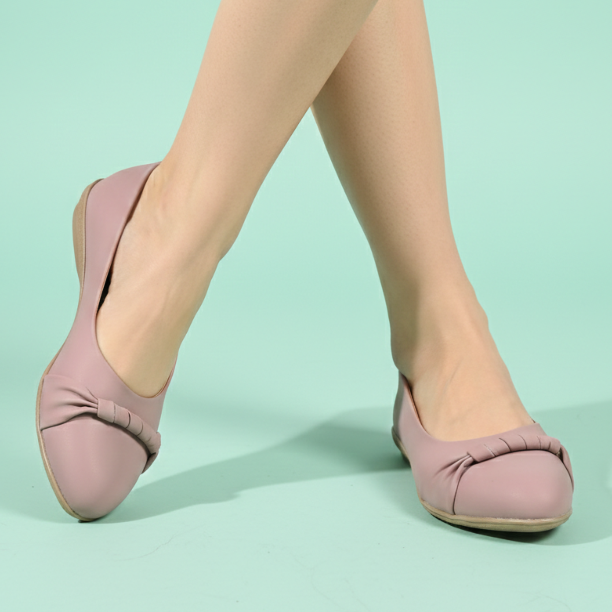 Girls Casual & Party Wear Bellies for Kids | Blush Pink Matte Finish with Front Knot Detail | Soft Inner Lining | Comfortable Flat Sole | Easy Slip-On | Size 13 UK